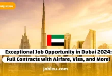 Exceptional Job Opportunity in Dubai 2024: Full Contracts with Airfare, Visa, and More!